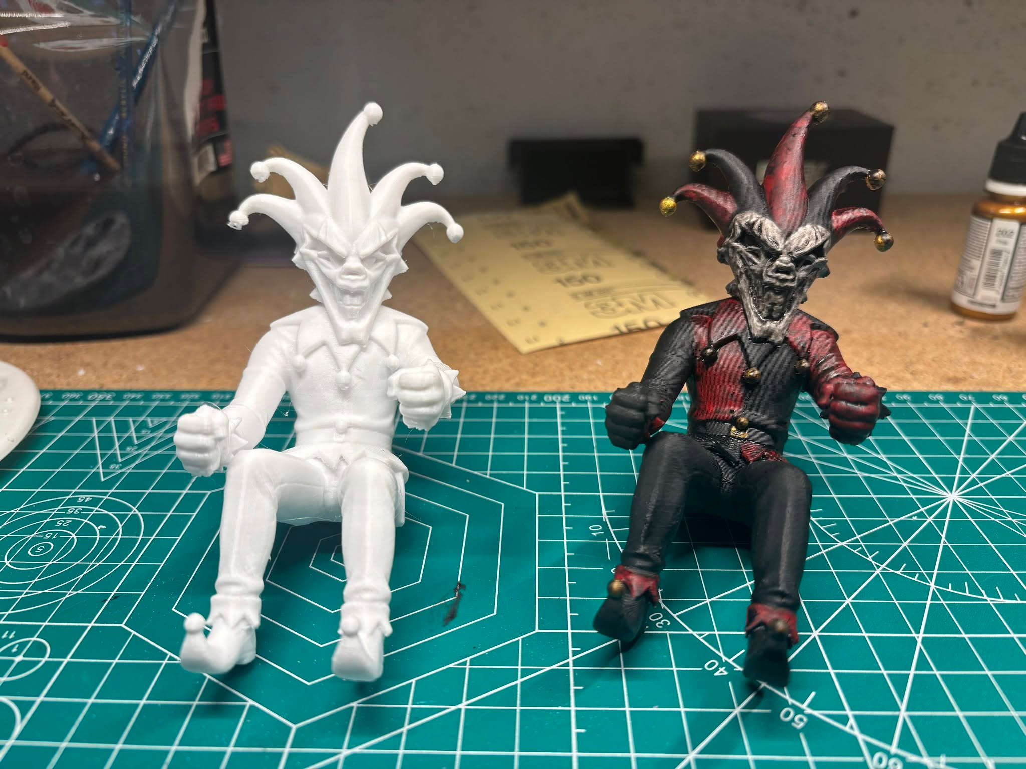 Unpainted and painted CCW Jester driver models